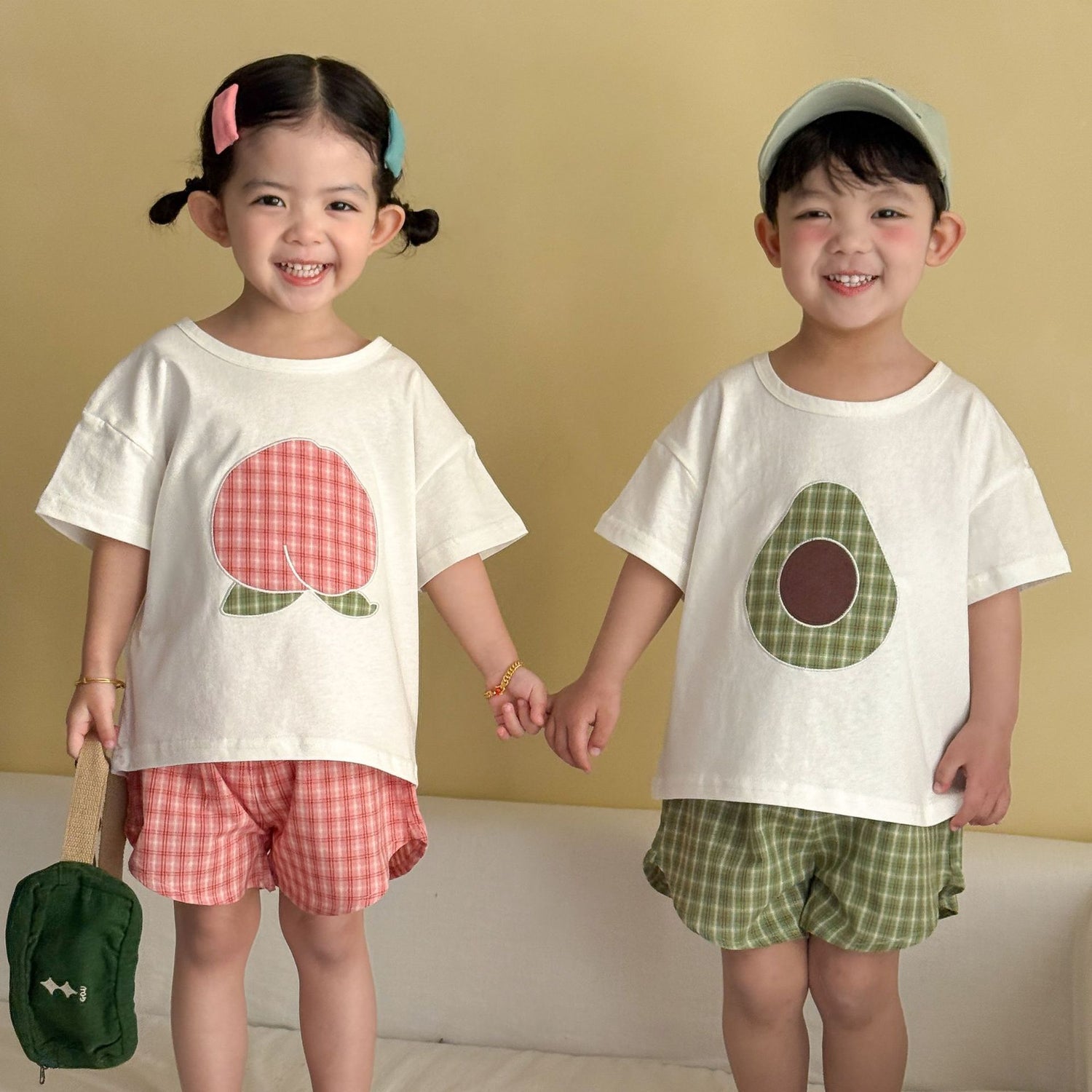 【80-150cm】水果格紋居家服套裝