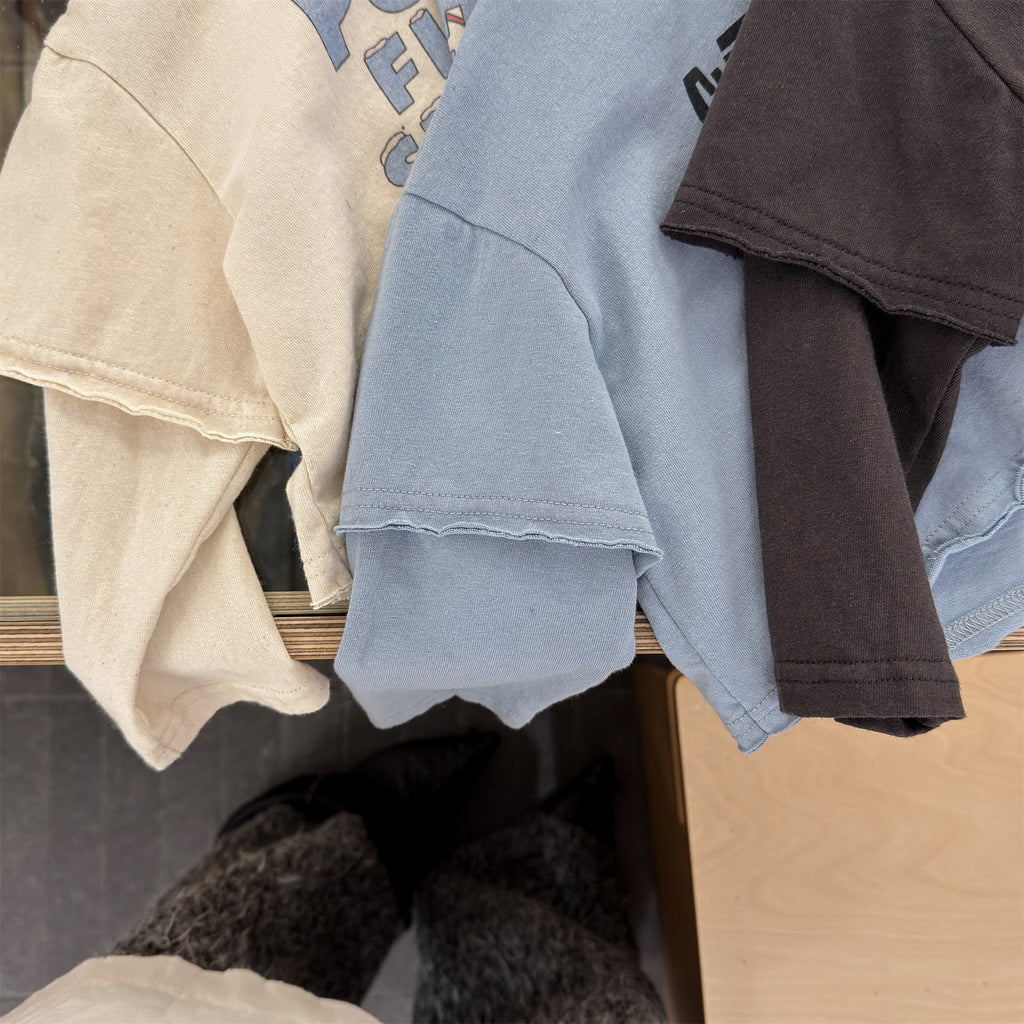 【80-130cm】韓版假兩件T