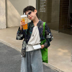 【90-160cm】潮帥抽象派藝術襯衫