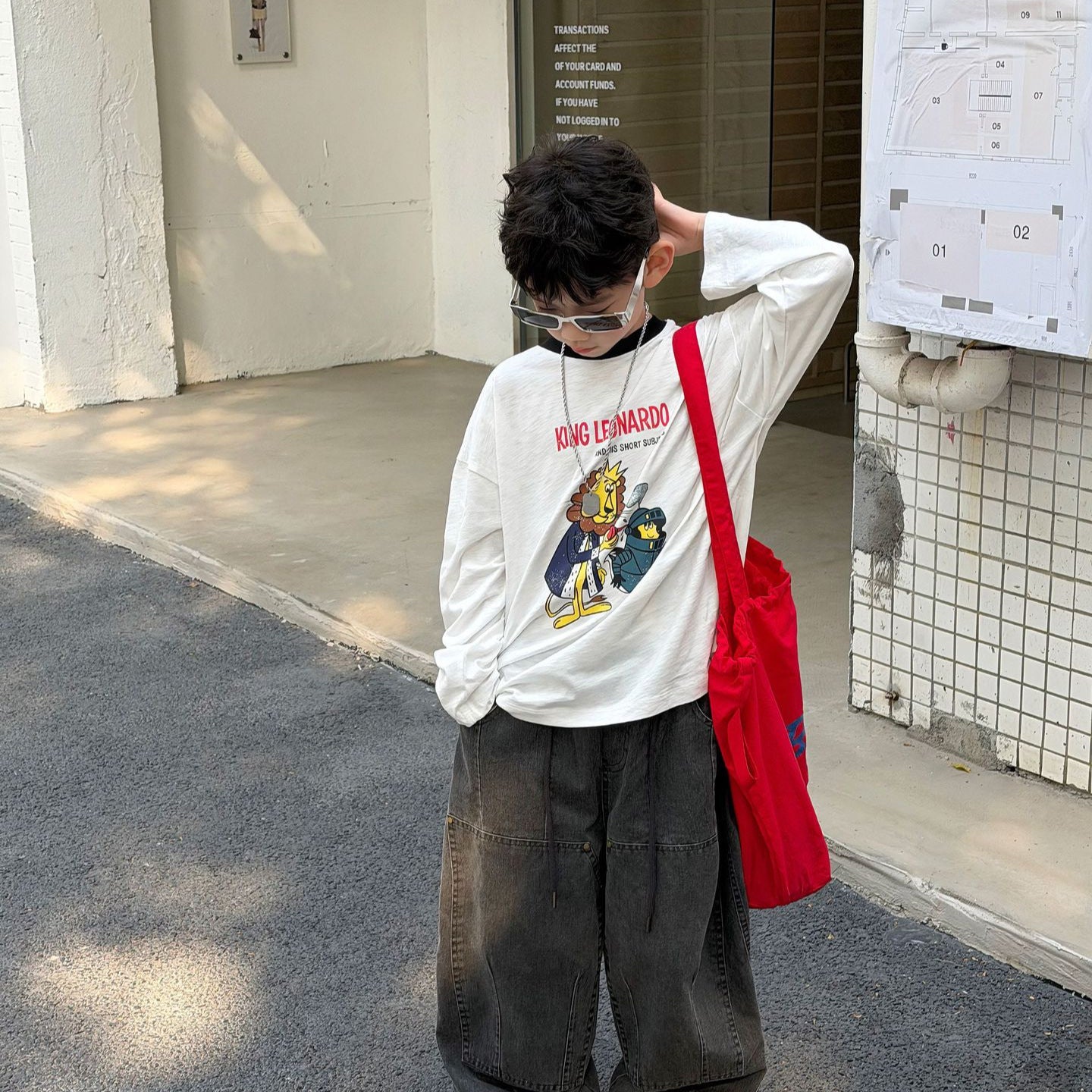 【90-160cm】卡通長袖T