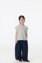 【90-150cm / M.L】【親子裝】日系純色九分蘿蔔休閒褲