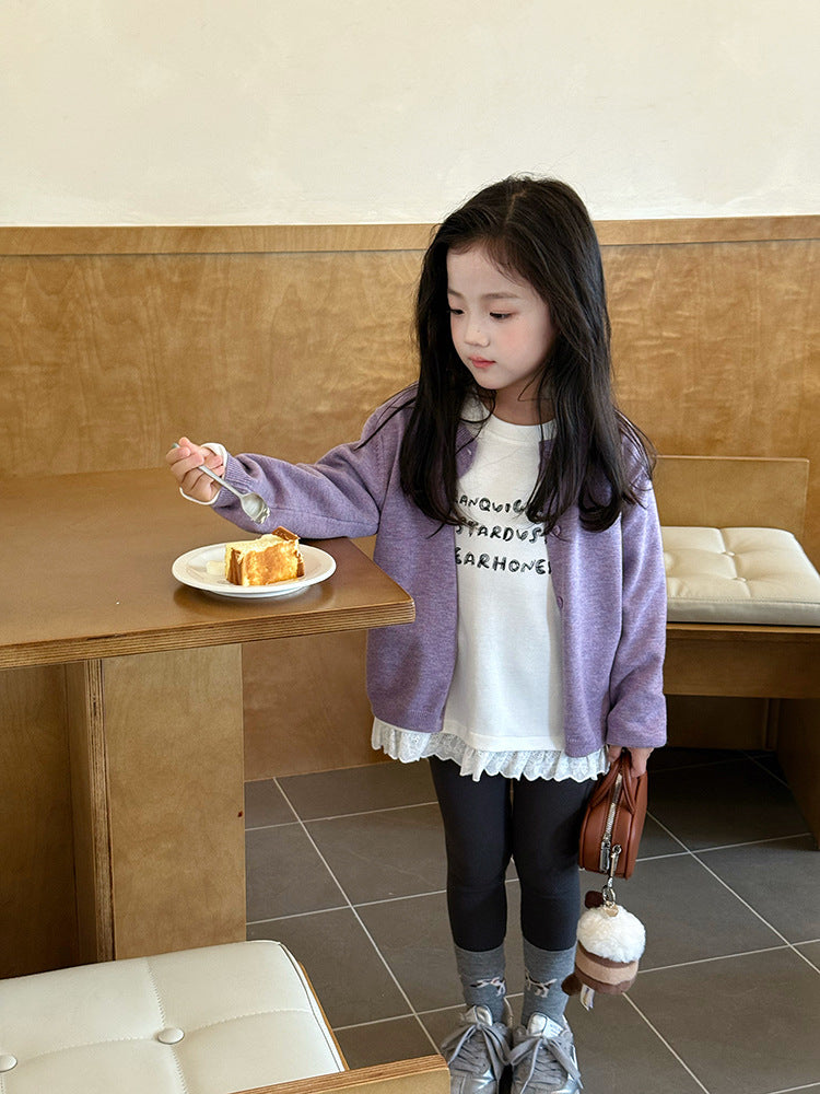 【現貨160cm】針織純色單排扣毛衣外套