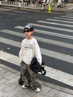 【90-160cm】字母破洞設計感T