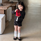 【90-140cm】波點毛衣套裝