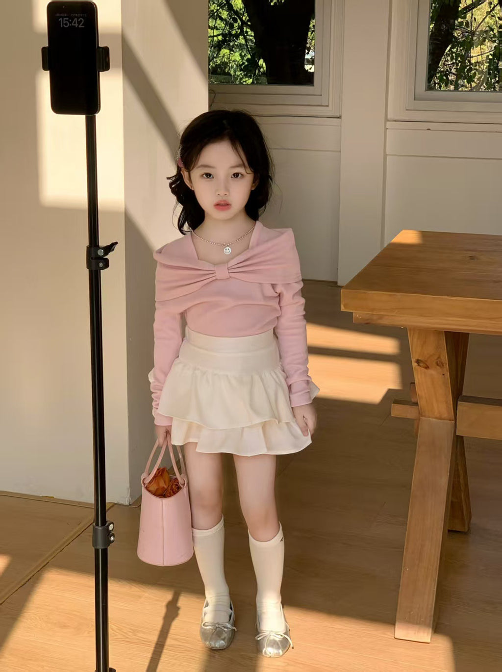 【90-150cm】【帶安全褲】韓版雙層高腰蓬蓬裙