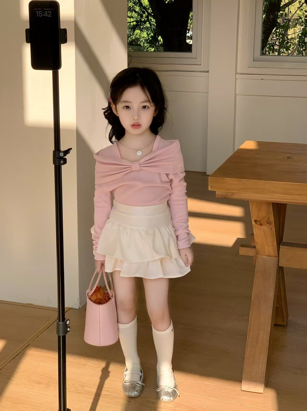 【90-150cm】【帶安全褲】韓版雙層高腰蓬蓬裙