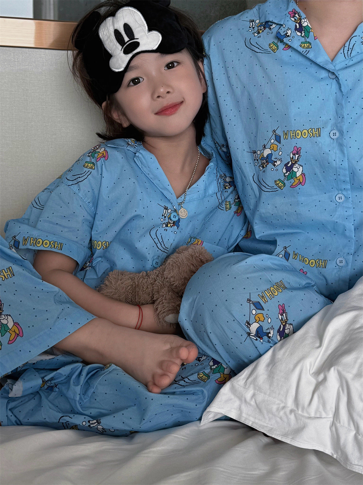 【100-160cm】【親子裝】卡通印花居家服套裝