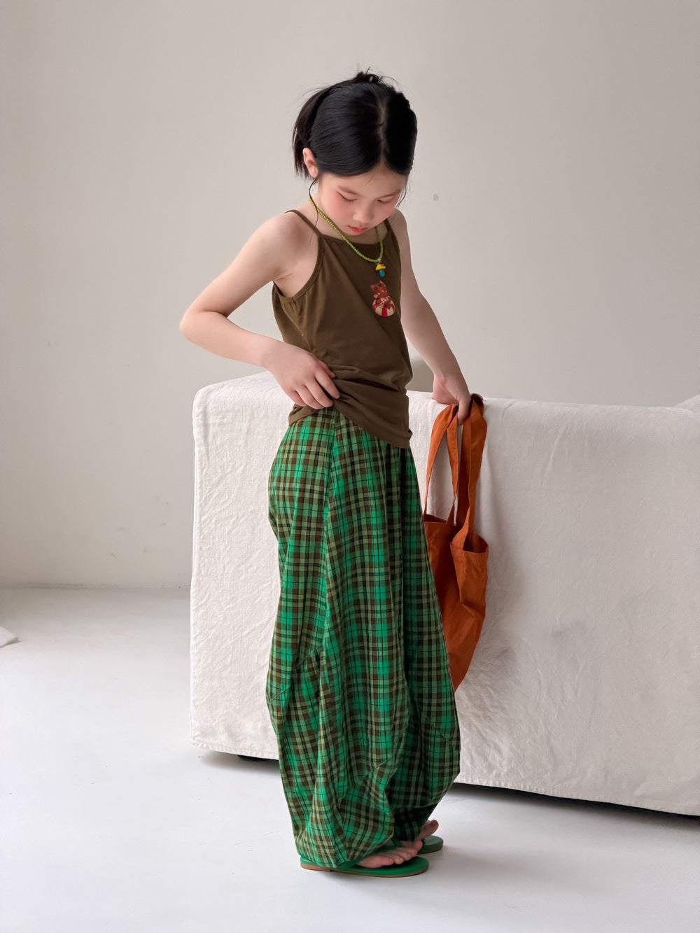 【100-160cm】韓版KT印花露背背心
