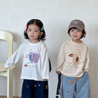 【80-150cm】可愛動物寬鬆純棉T恤