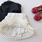 【90-150cm】高腰抓皺百褶裙(帶安全褲)