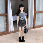 【90-150cm】韓版米妮印花T | 復古辣妹包臀裙