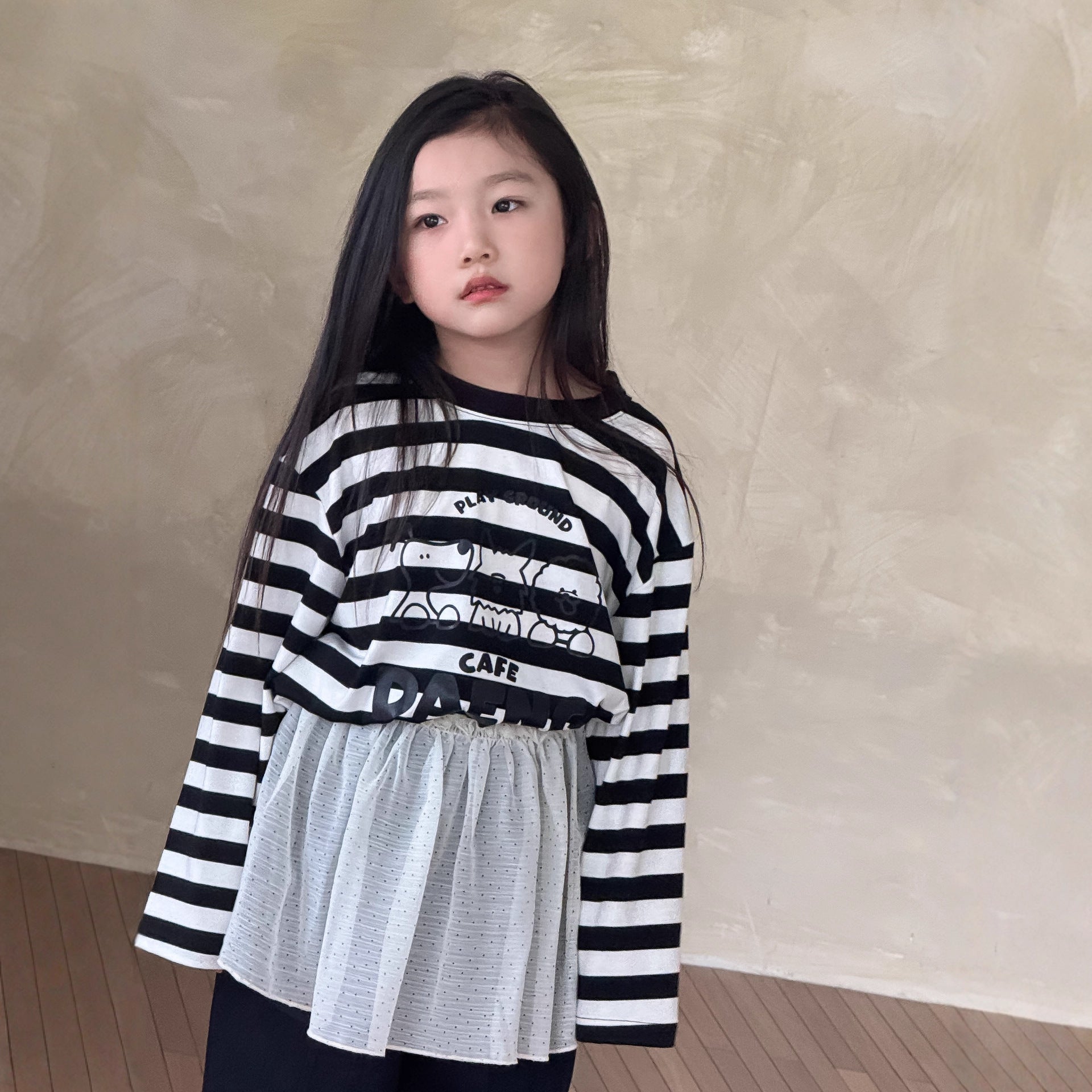 【現貨 150cm】條紋百搭圓領上衣