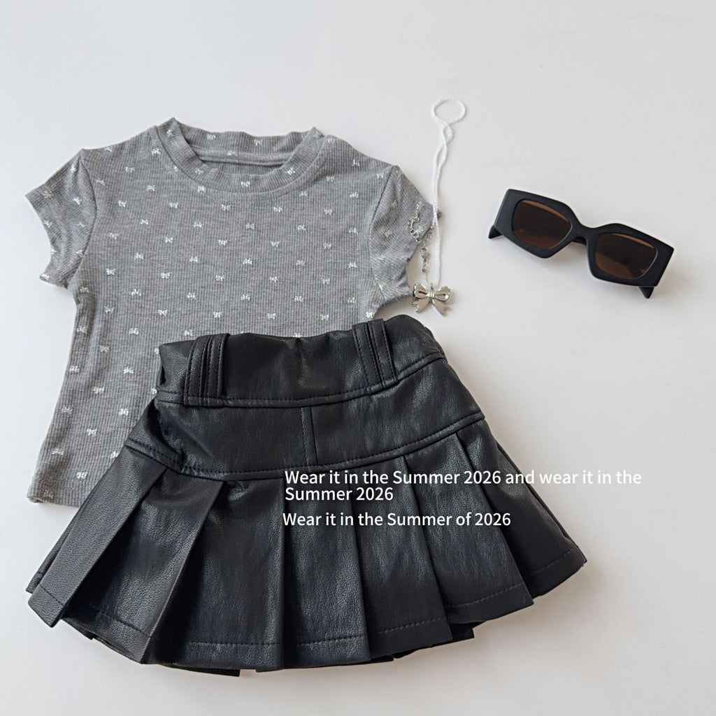 【90-150cm】時尚軟皮褲裙