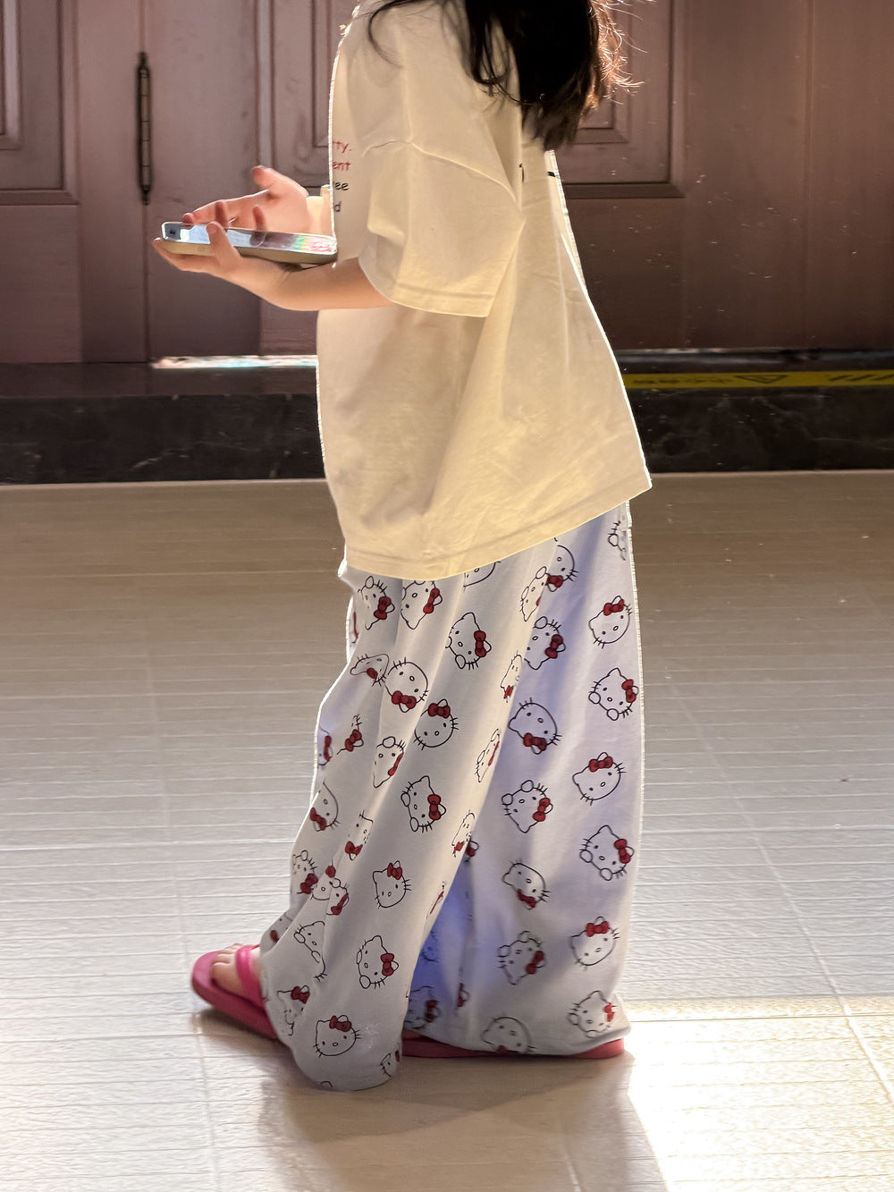 【100-160cm】休閒寬鬆雙面KT印花T