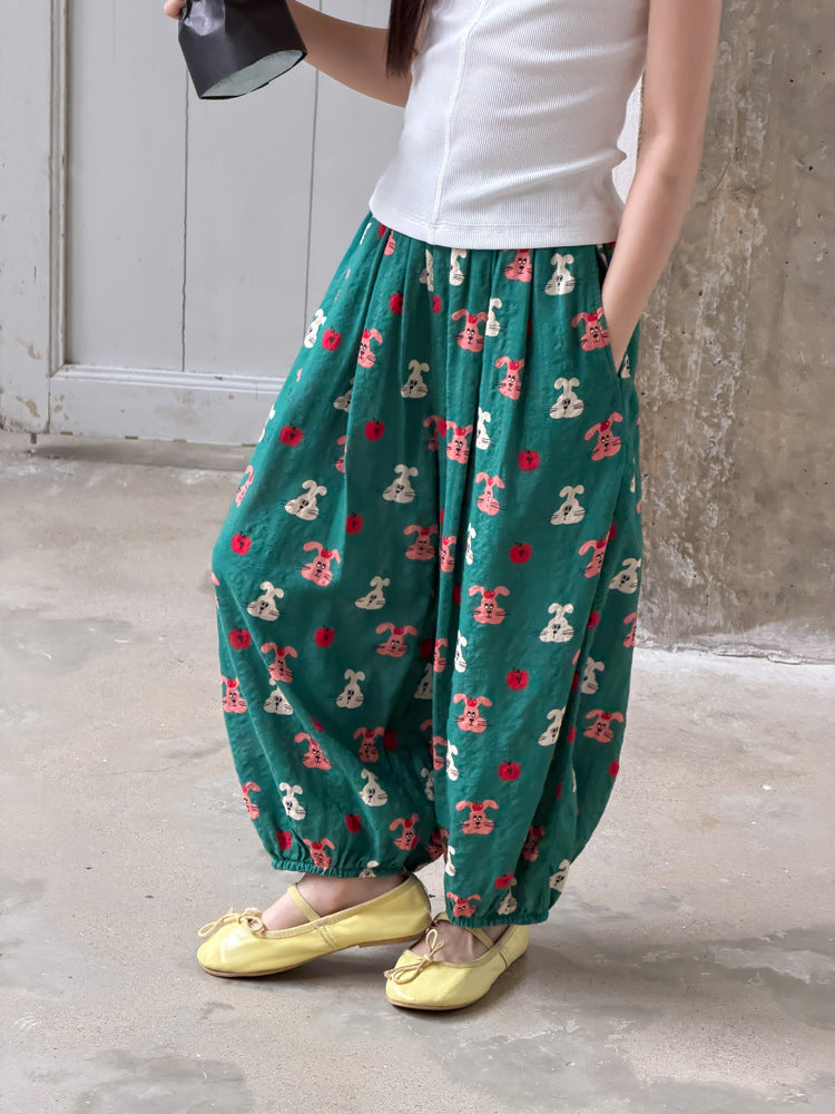 【100-170cm】8色-滿印花花防蚊褲