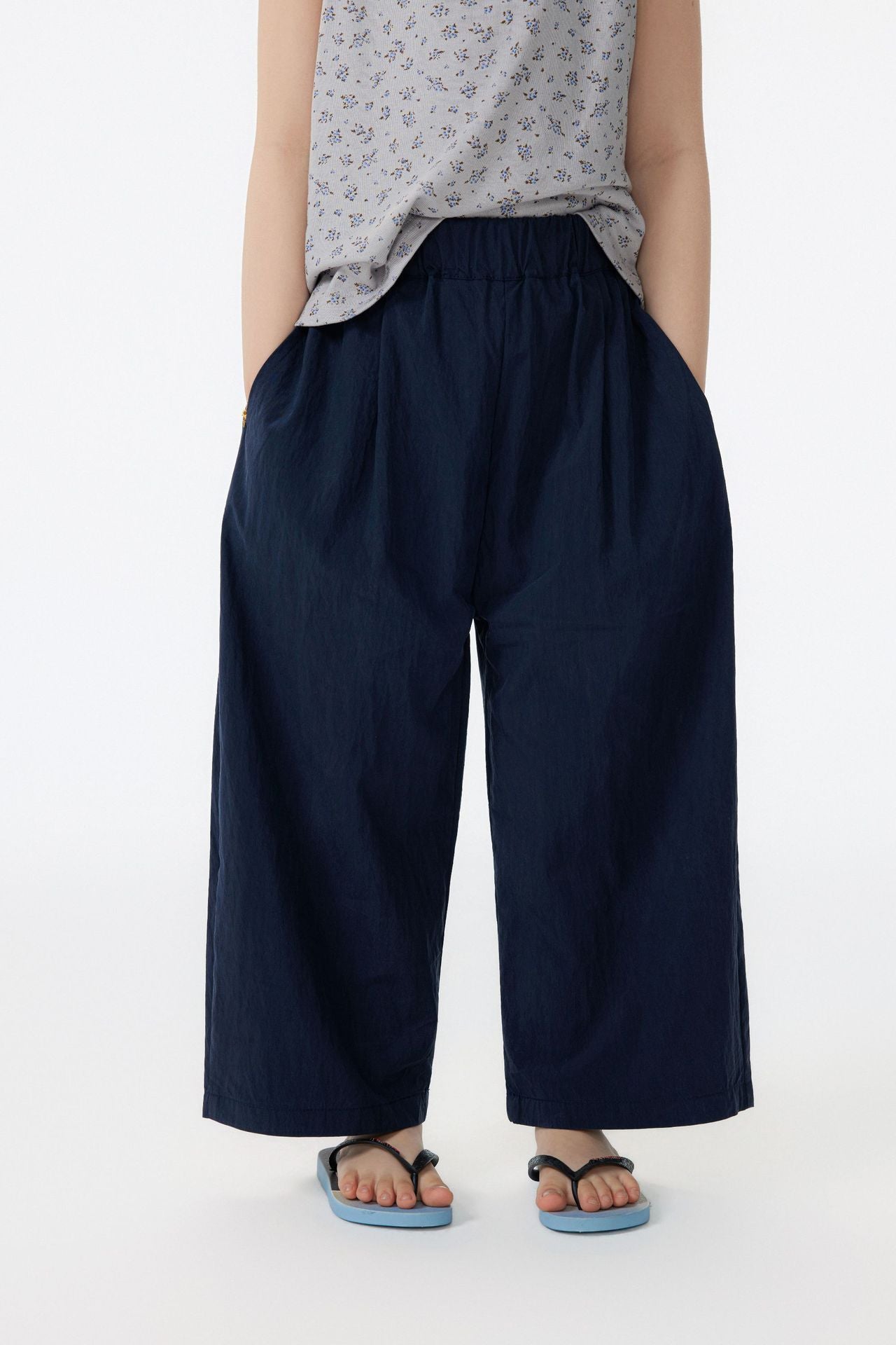 【90-150cm / M.L】【親子裝】日系純色九分蘿蔔休閒褲