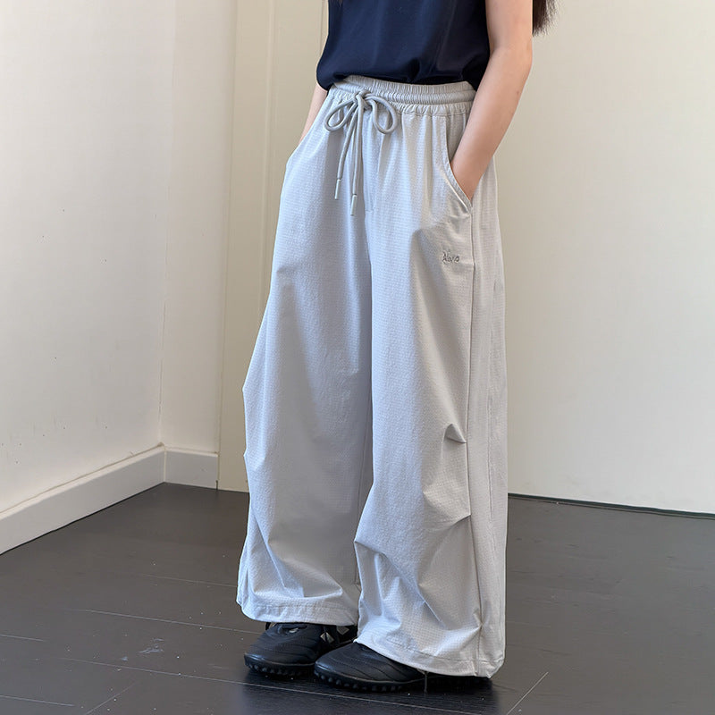 【100-170cm】輕薄涼感透氣運動休閒長褲