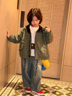 【90-150cm】韓版砂洗休閒牛仔褲