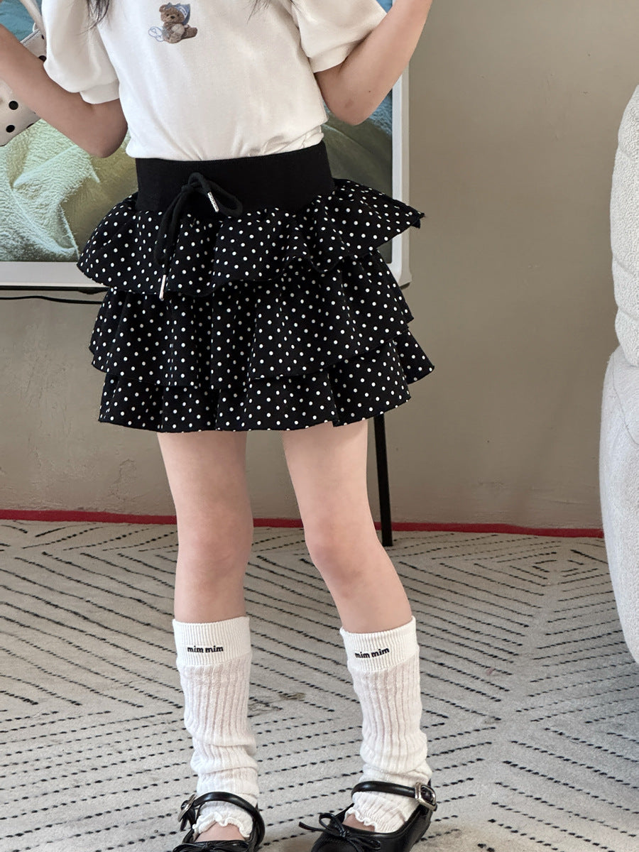 【100-150cm】圓點辣妹高腰蓬蓬裙