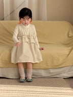 【90-140cm】波點荷葉邊棉布連身裙