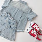 【90-150cm】牛仔短裙褲套裝