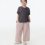 【90-150cm / M.L】【親子裝】日系純色九分蘿蔔休閒褲