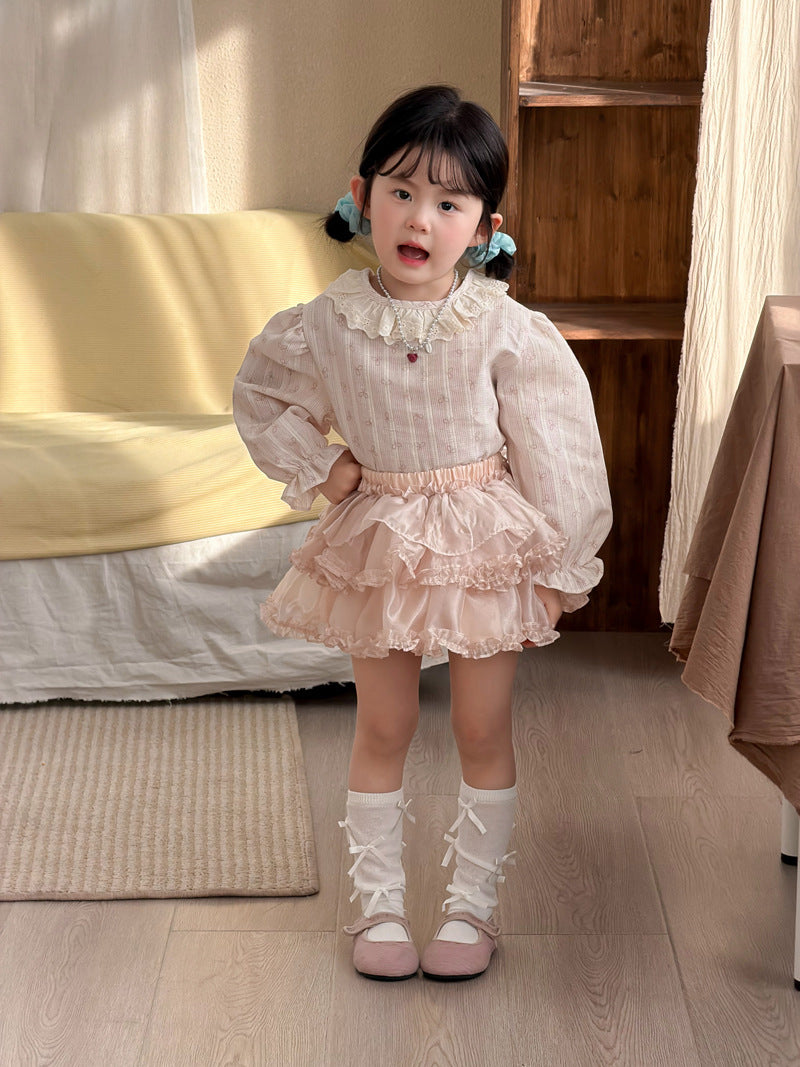 【90-140cm】珠光閃亮蓬蓬紗裙