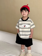 【80-150cm】條紋卡通連身裙 | 套裝