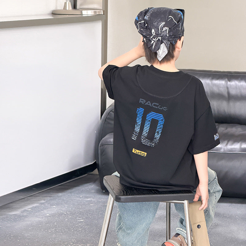 【100-170cm】冰紗全棉字母涼感T