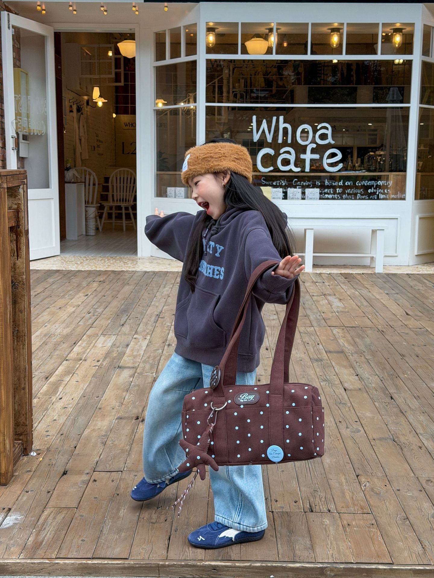 【現貨 90/120cm】【加絨】字母連帽T