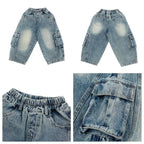 【90-150cm】工裝牛仔褲