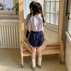 【80-130cm】(3色)韓系花邊短褲