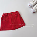 【90-150cm】明線A字短裙(帶安全褲)