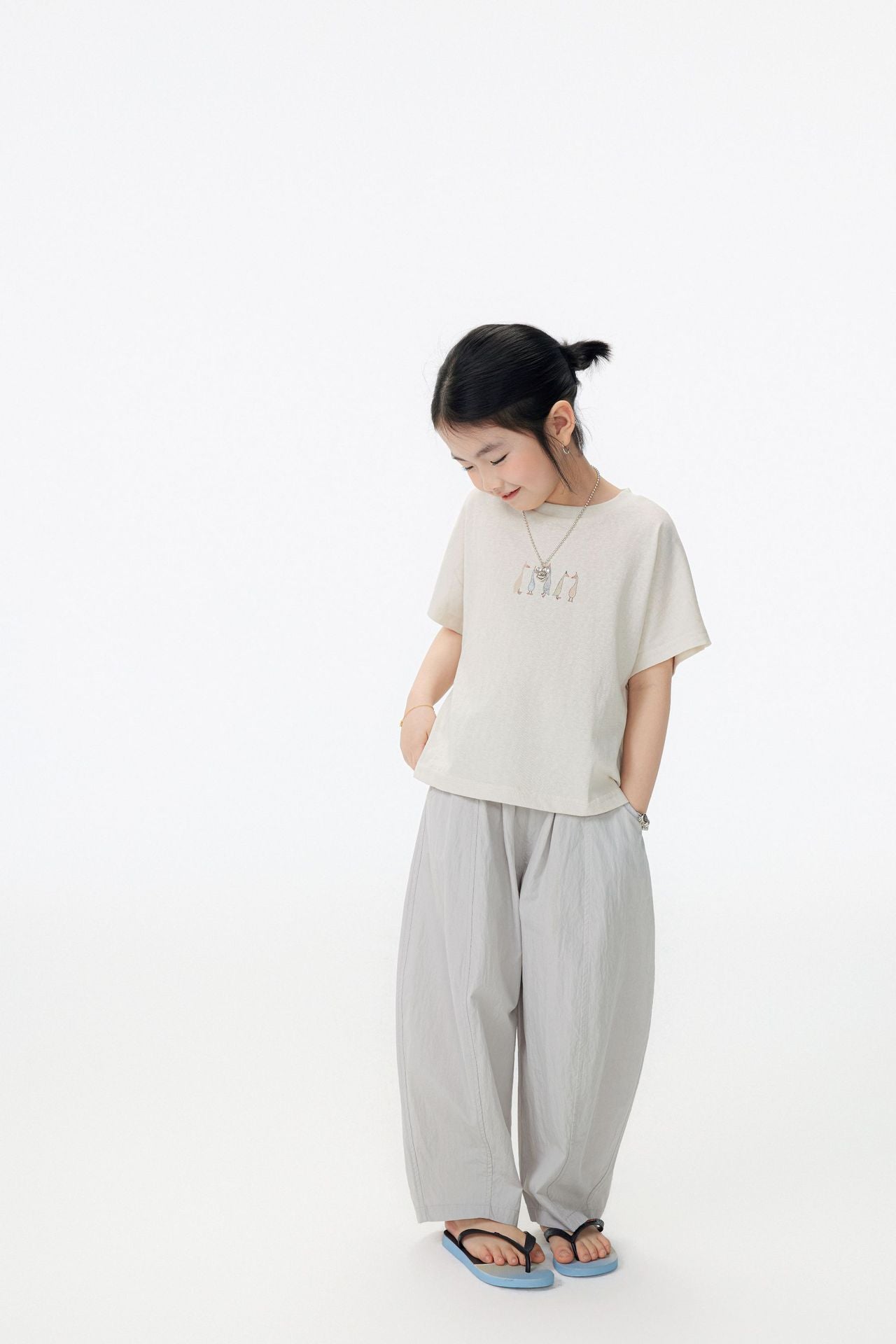 【90-150cm / F】【親子裝】日系拼接蘿蔔褲