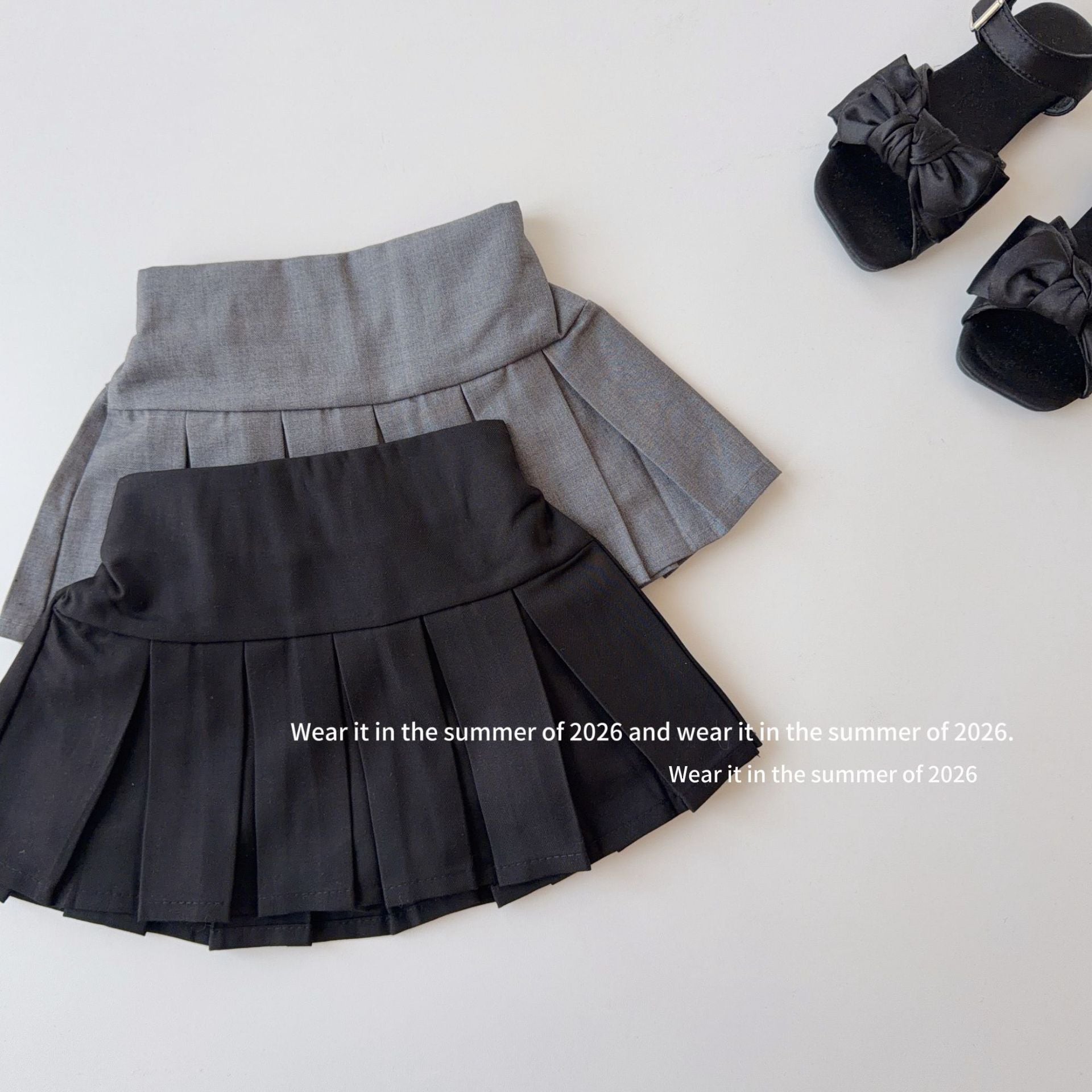 【90-150cm】【帶安全褲】高腰A字百褶裙