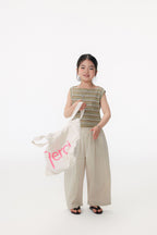 【90-150cm / M.L】【親子裝】日系純色九分蘿蔔休閒褲