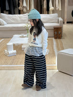 【100-160cm】韓版小狗連帽修身T