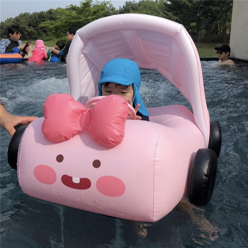 可愛卡通遮陽車車座圈泳圈