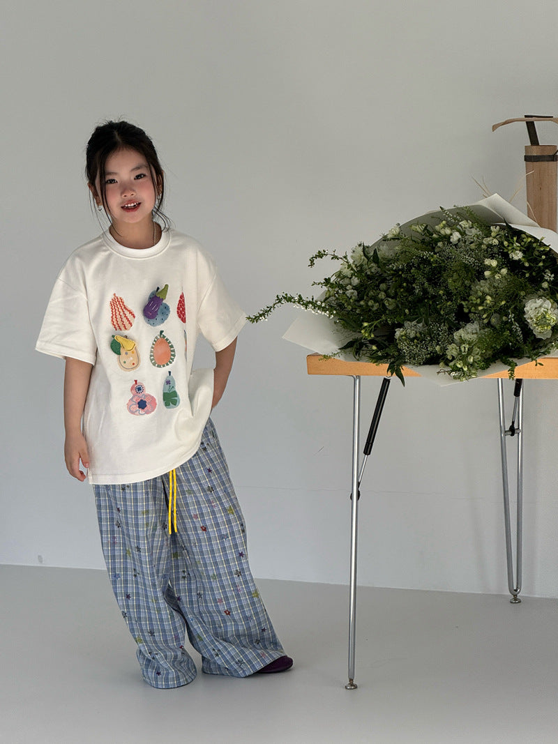 【120-160cm】蔬菜寬鬆T