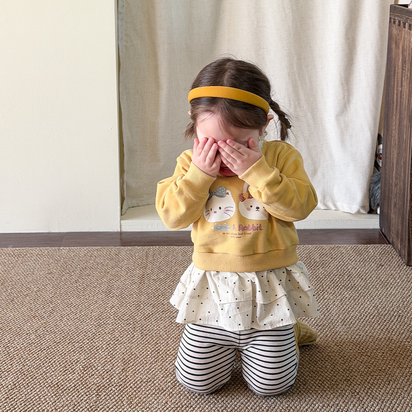 【73-110cm】時髦上假兩件上衣