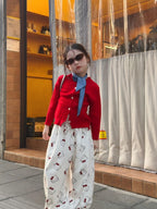 【90-140cm】麻花針織開衫 | KT休閒褲