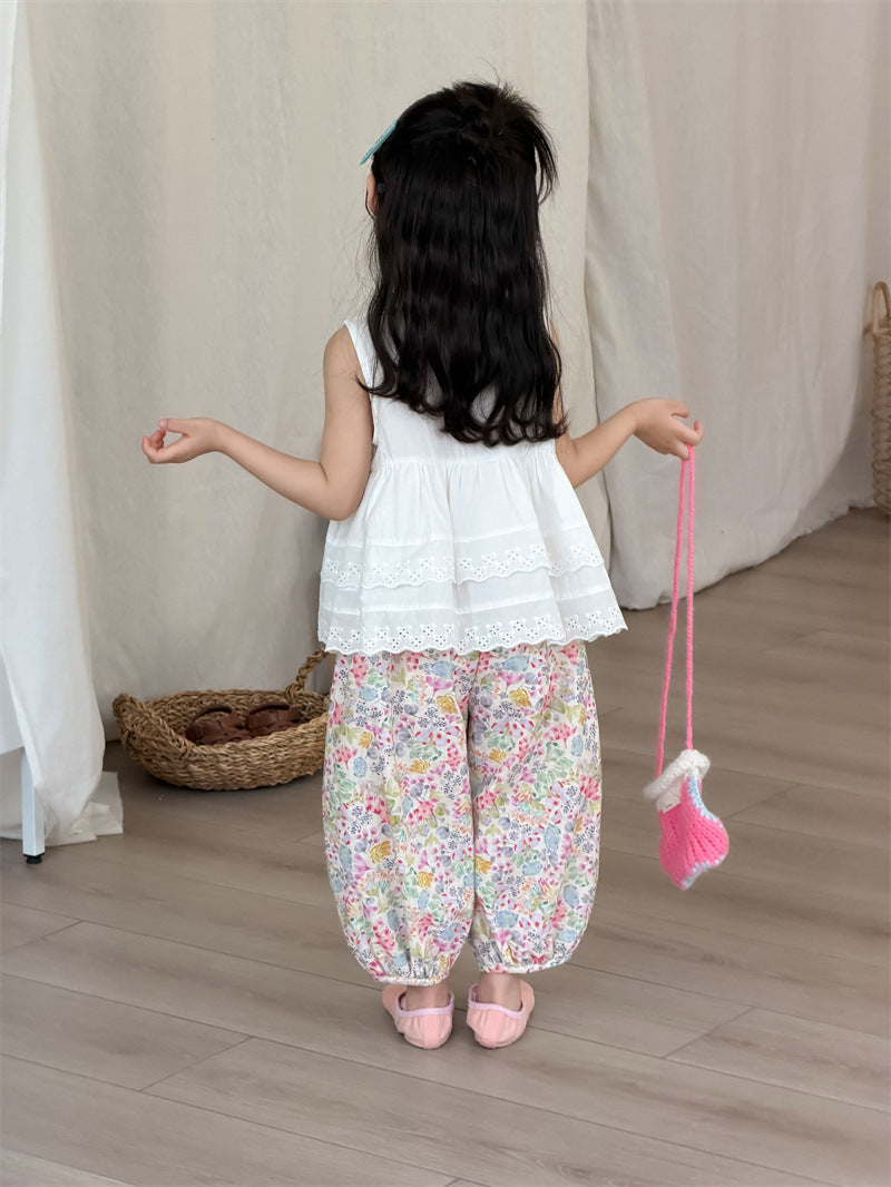 【80-130cm】甜美韓系花邊娃娃衫