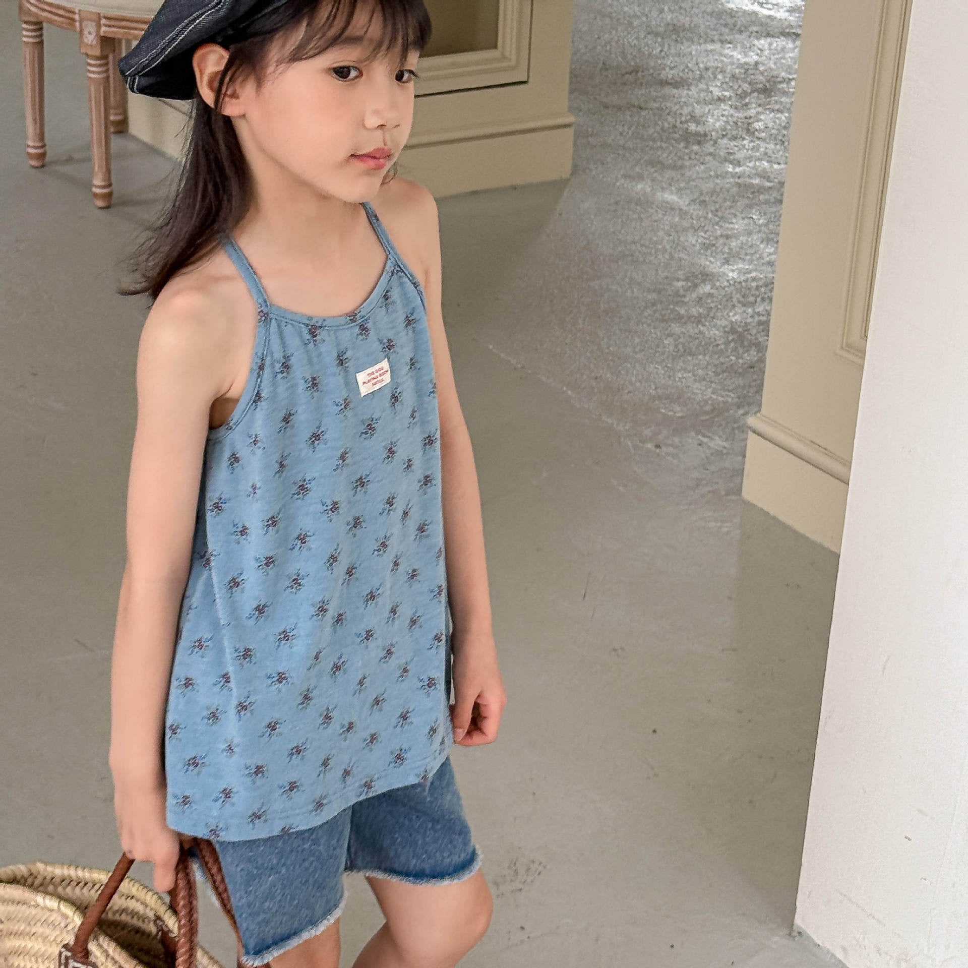 【80-130cm】2色-滿印碎花貼標背心