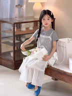 【100-170cm】精緻點睛刺繡蝴蝶結T