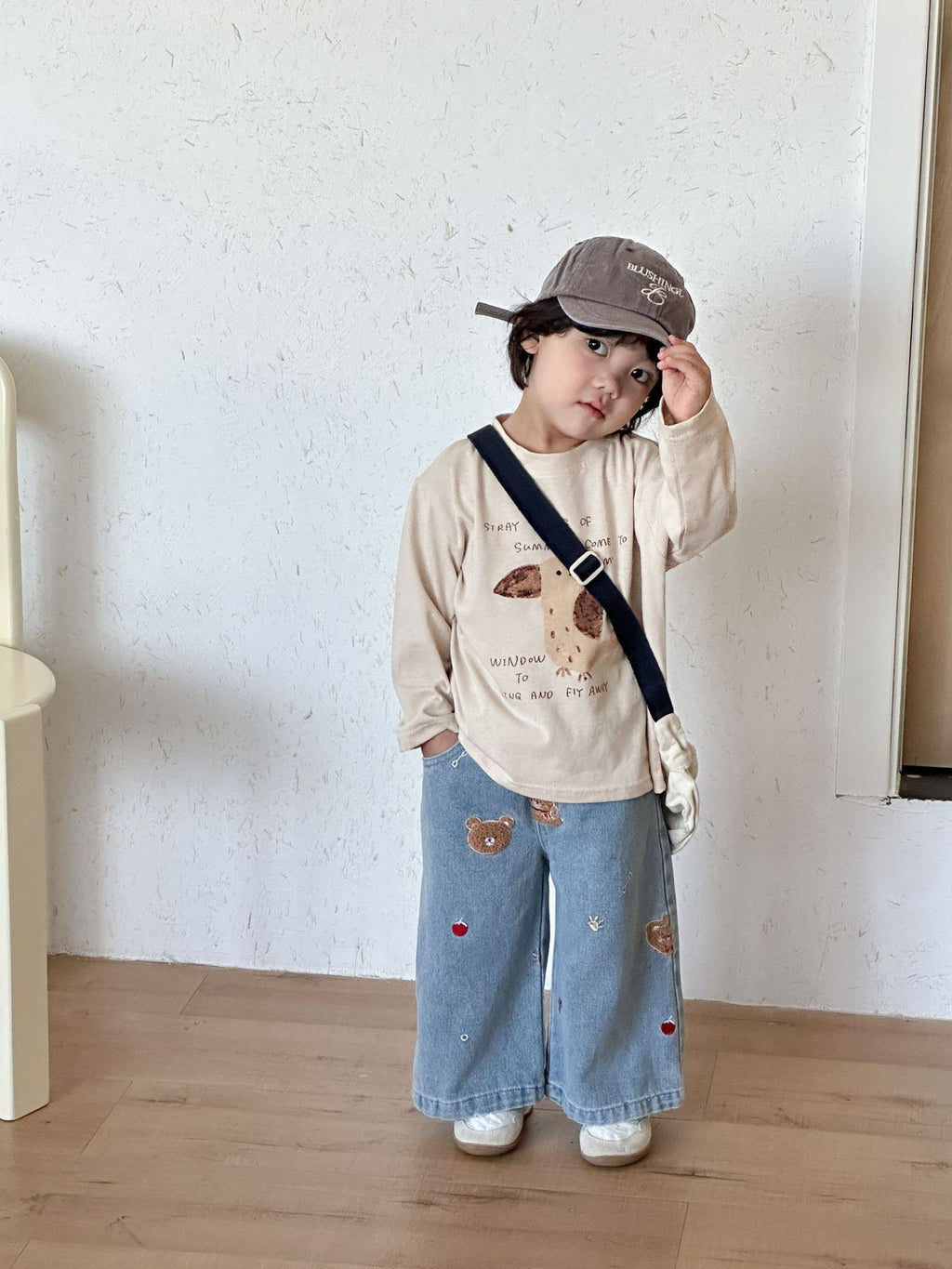 【80-150cm】可愛動物寬鬆純棉T恤