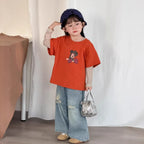 【90-140cm】米妮可愛真兩件上衣 | 破洞牛仔褲