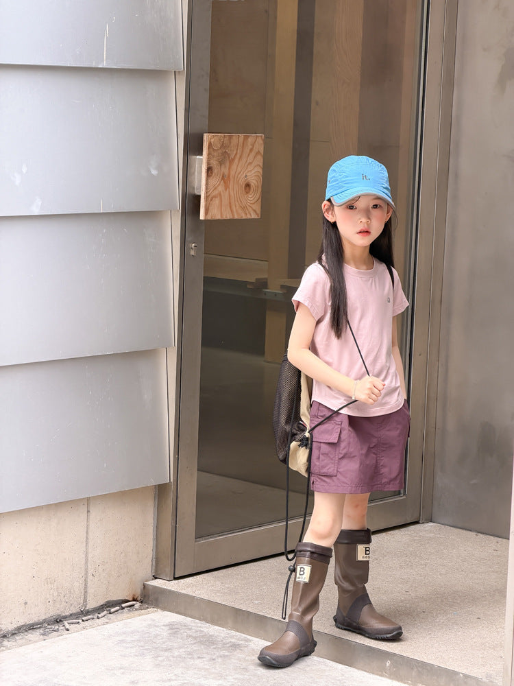 【100-170cm】彈性莫代爾棉涼感正肩短袖