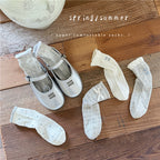 蕾絲蝴蝶結愛心網眼中筒襪(五入組)
