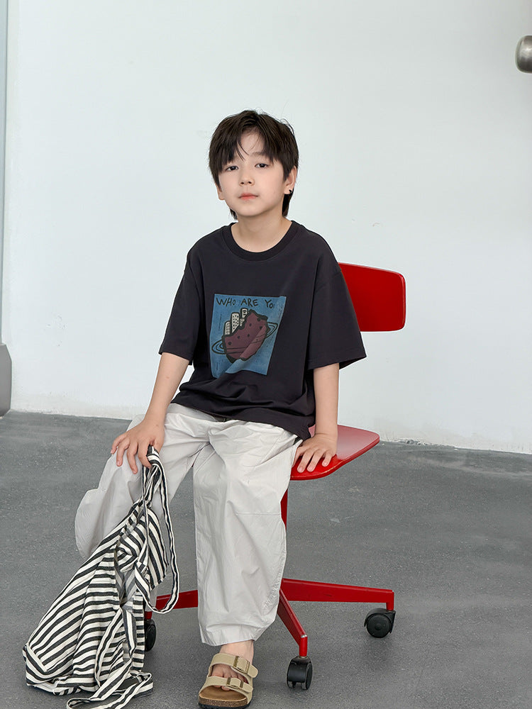 【100-170cm】親膚全棉彎刀休閒褲