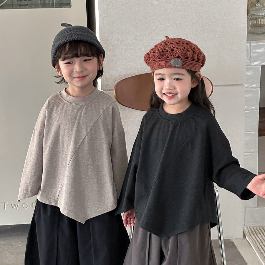 【80-140cm】簡約不規則T